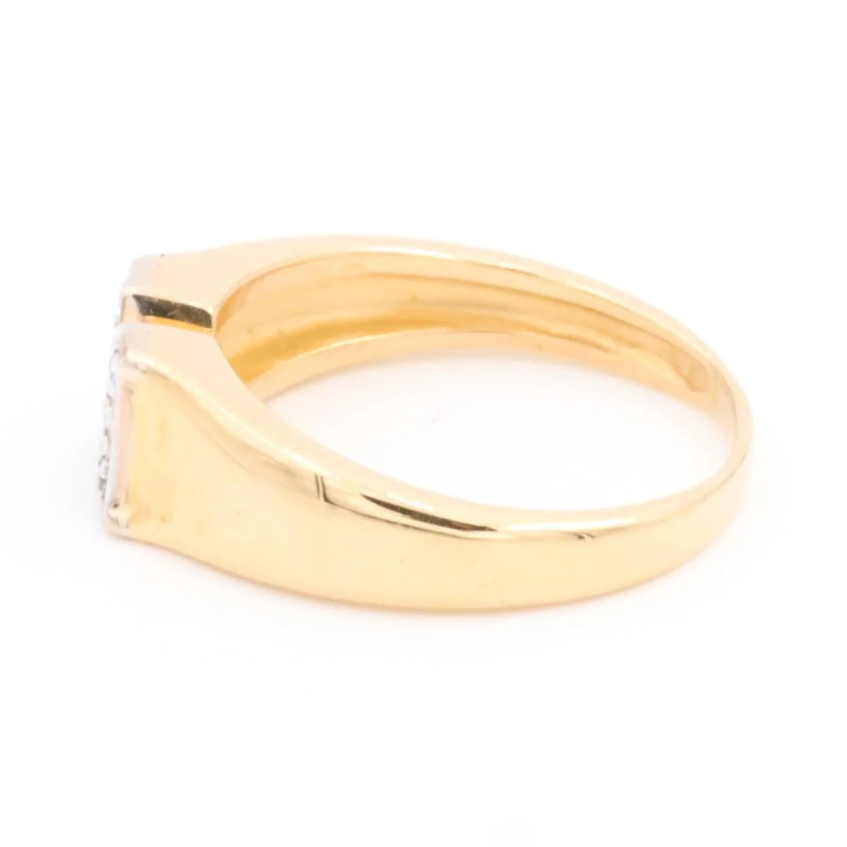 Bague Lettre Or jaune Diamant - Image 3