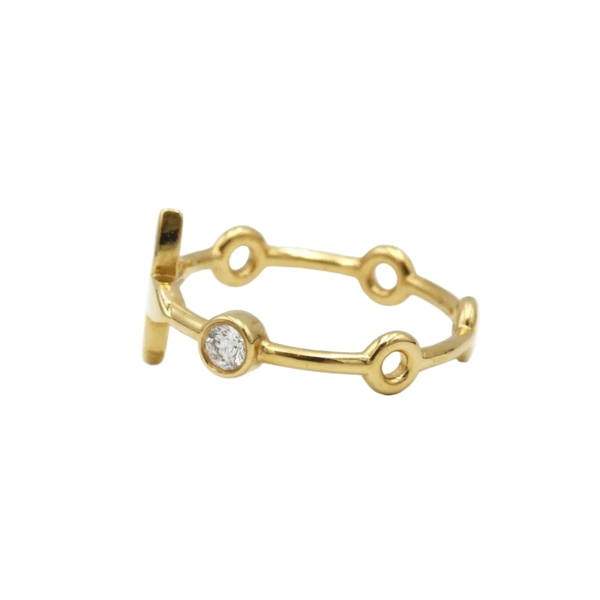 Bague LOUIS VUITTON "Berg Skin" en or jaune et diamant - Image 2
