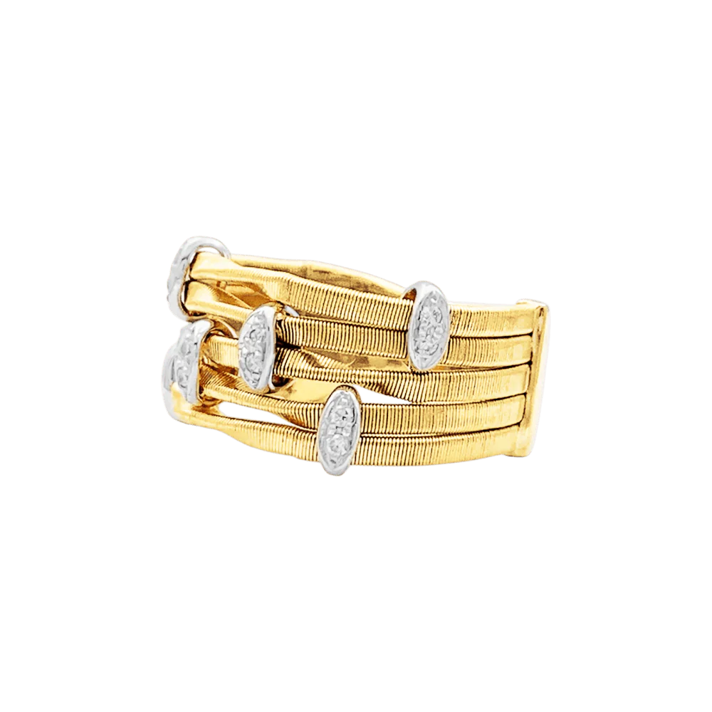 Bague MARCO BICEGO "Marrakech Onde" en or blanc, or jaune et diamants - Image 3