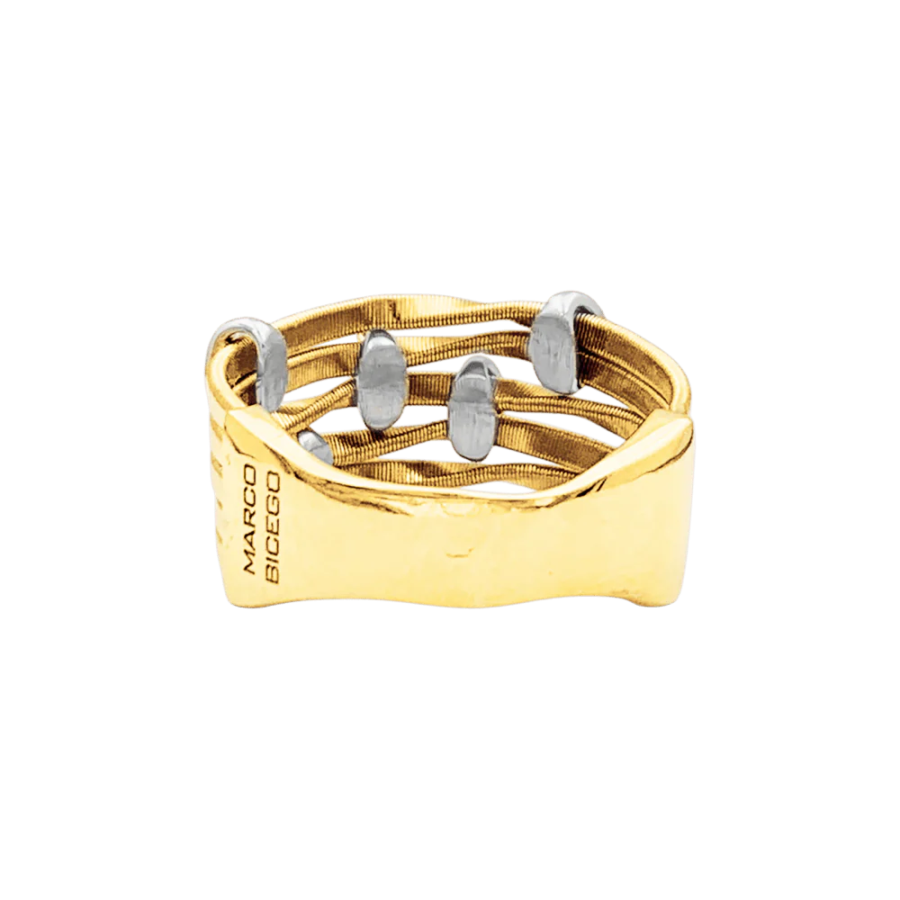 Bague MARCO BICEGO "Marrakech Onde" en or blanc, or jaune et diamants - Image 4