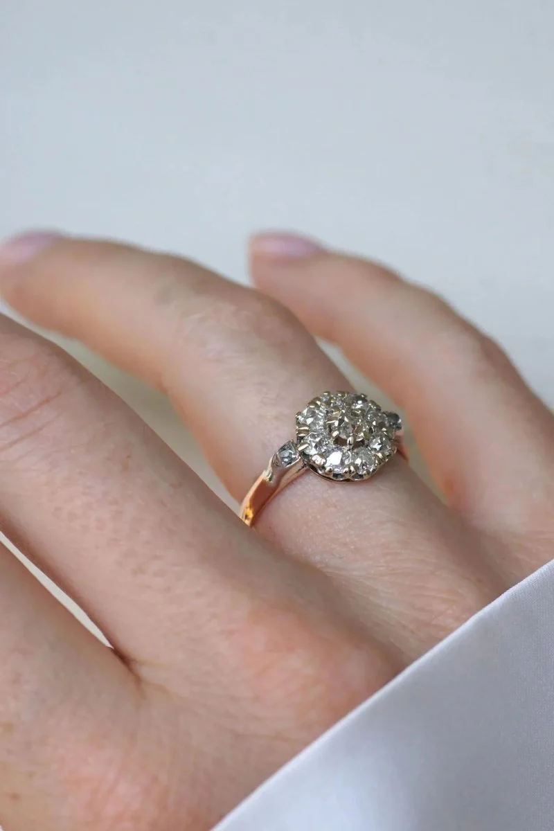 Bague Marguerite Diamants 1.20 Ct Or Rose - Image 2