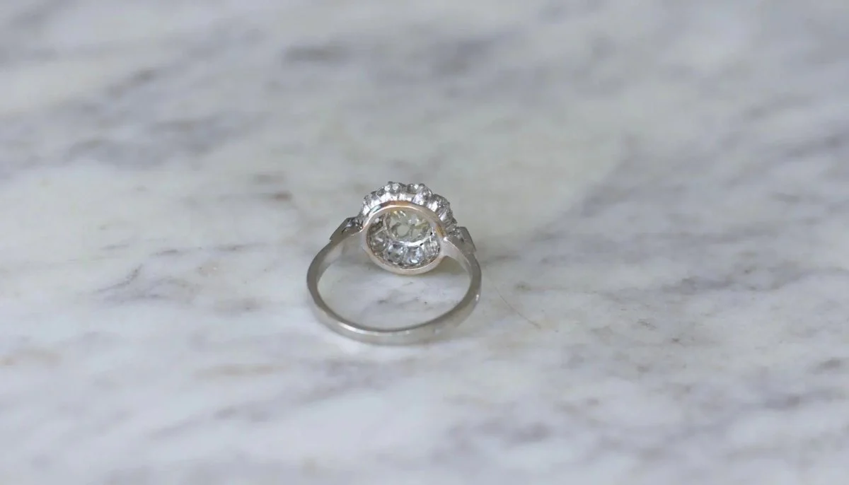 Bague Marguerite Diamants 1,60 Cts Art Deco - Image 7