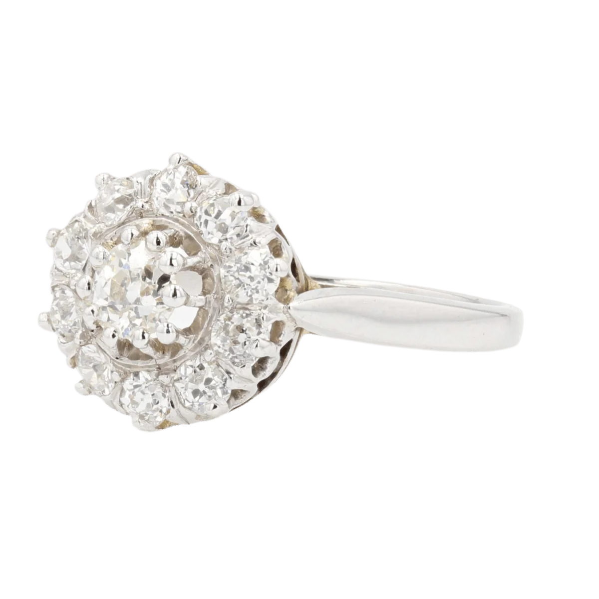 Bague Marguerite en or blanc et diamants - Image 2