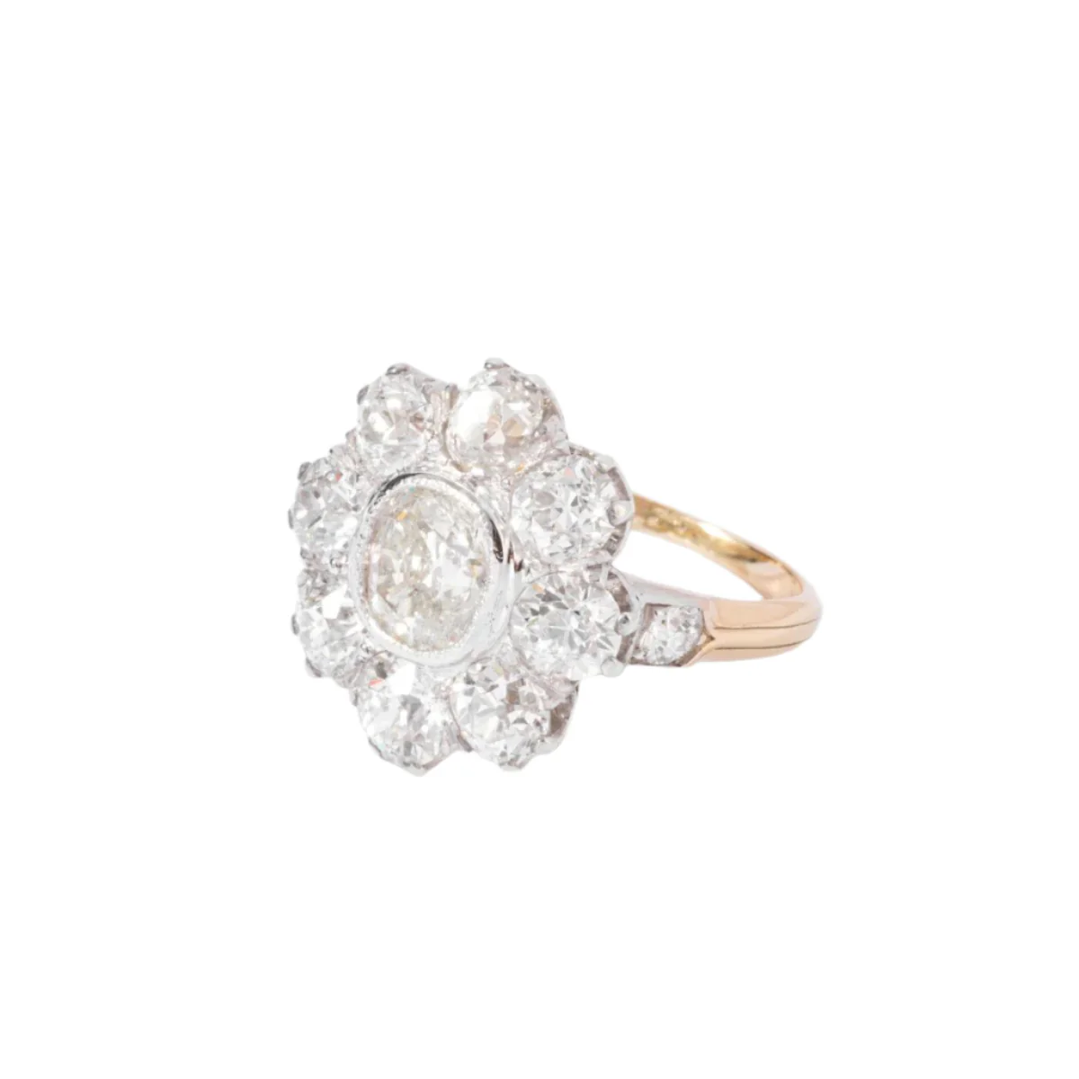 Bague Marguerite en or jaune et diamants - Image 5
