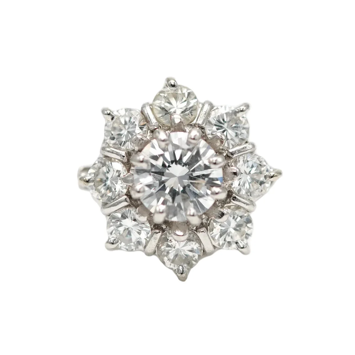 Bague Marguerite en or blanc et diamants