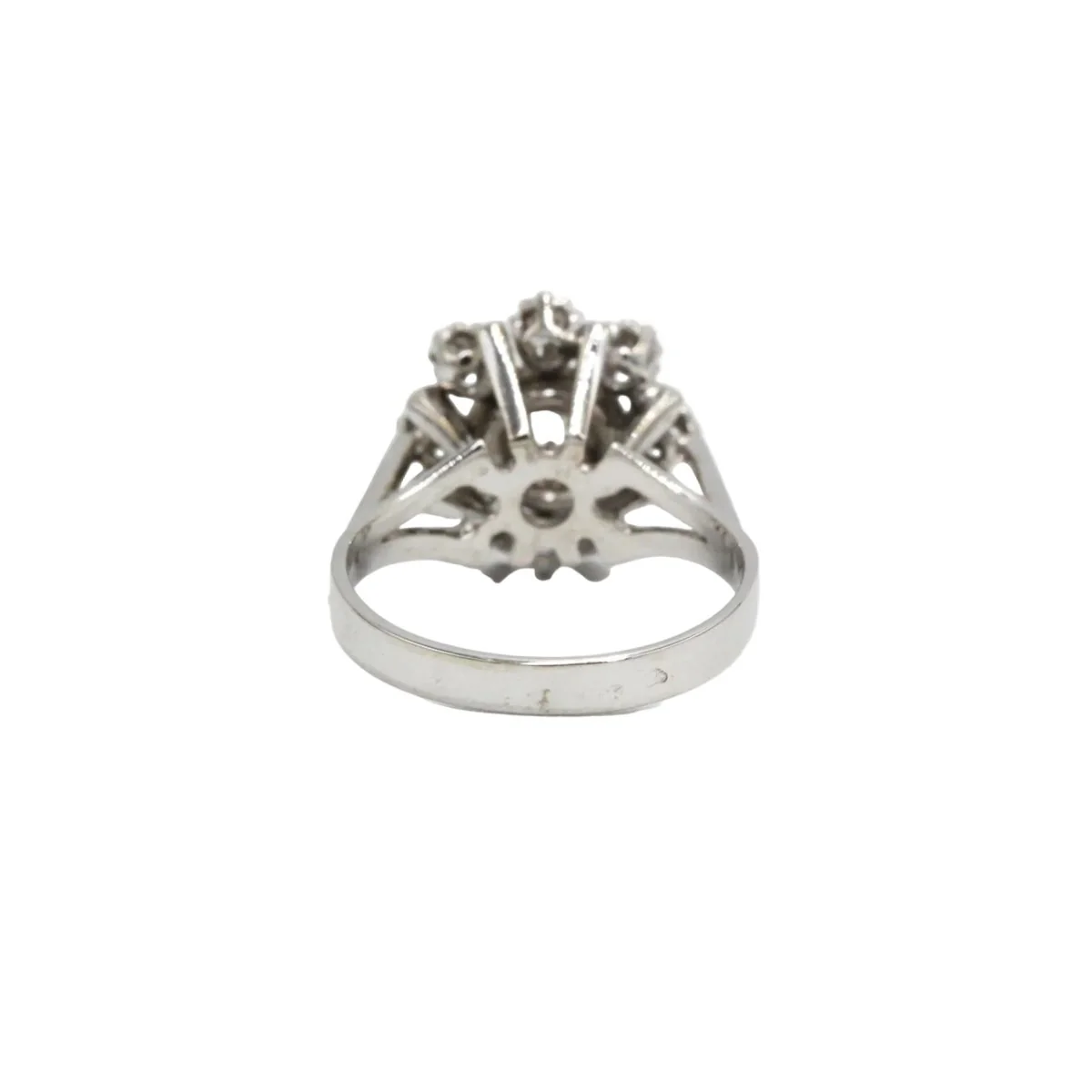 Bague Marguerite en or blanc et diamant - Image 4
