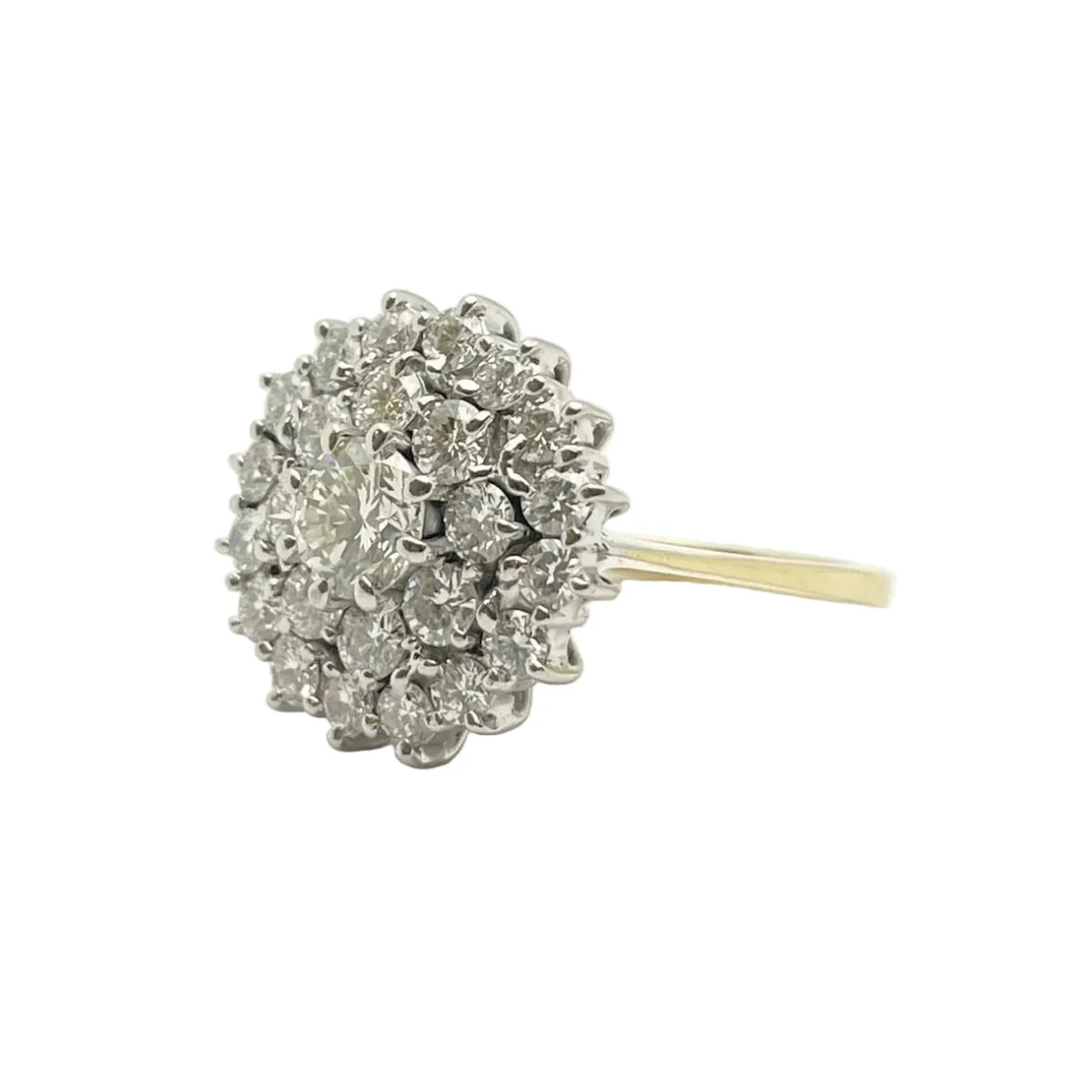 Bague Marguerite en or blanc, or jaune et diamants - Image 2