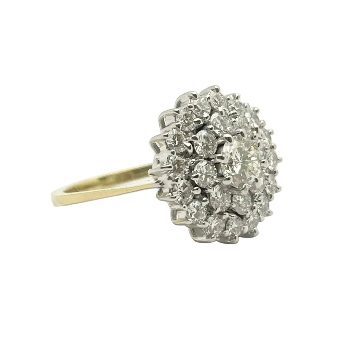 Bague Marguerite en or blanc, or jaune et diamants - Image 6