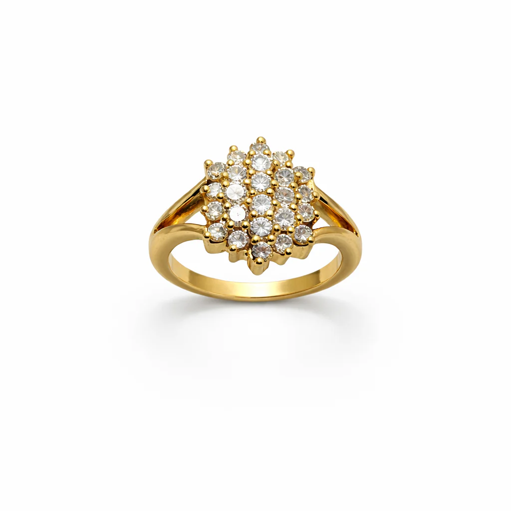 Bague Marguerite en or jaune et diamants