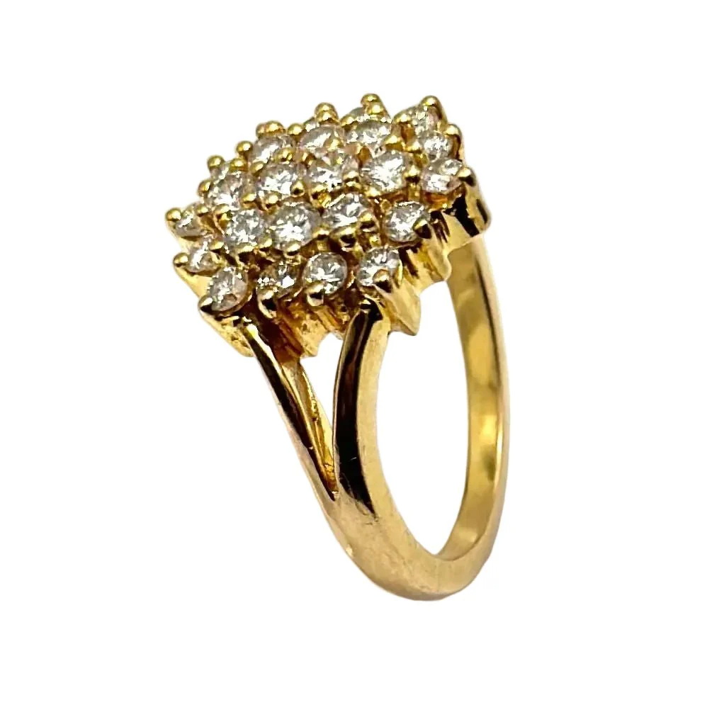 Bague Marguerite en or jaune et diamants - Image 8