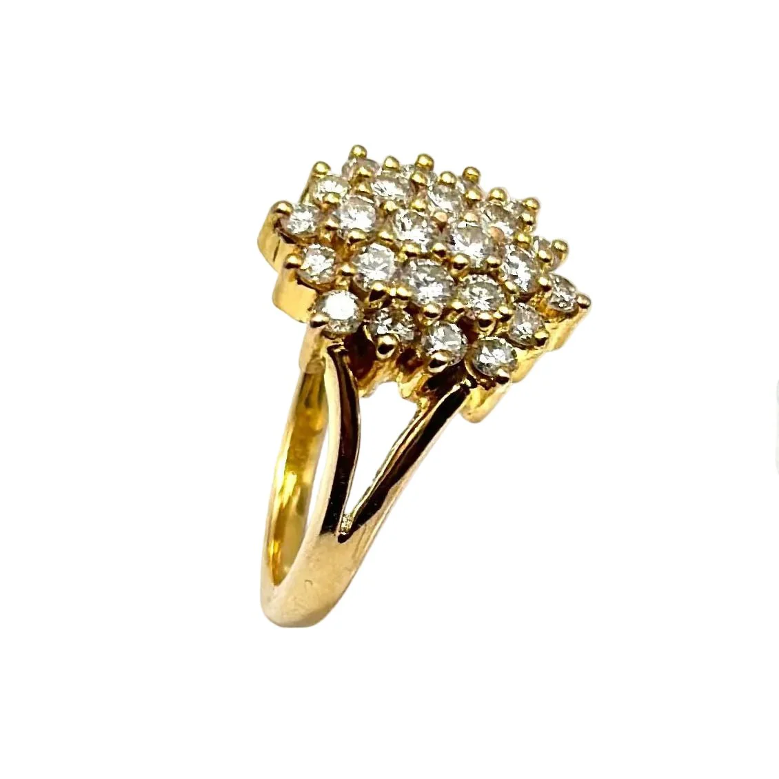 Bague Marguerite en or jaune et diamants - Image 9