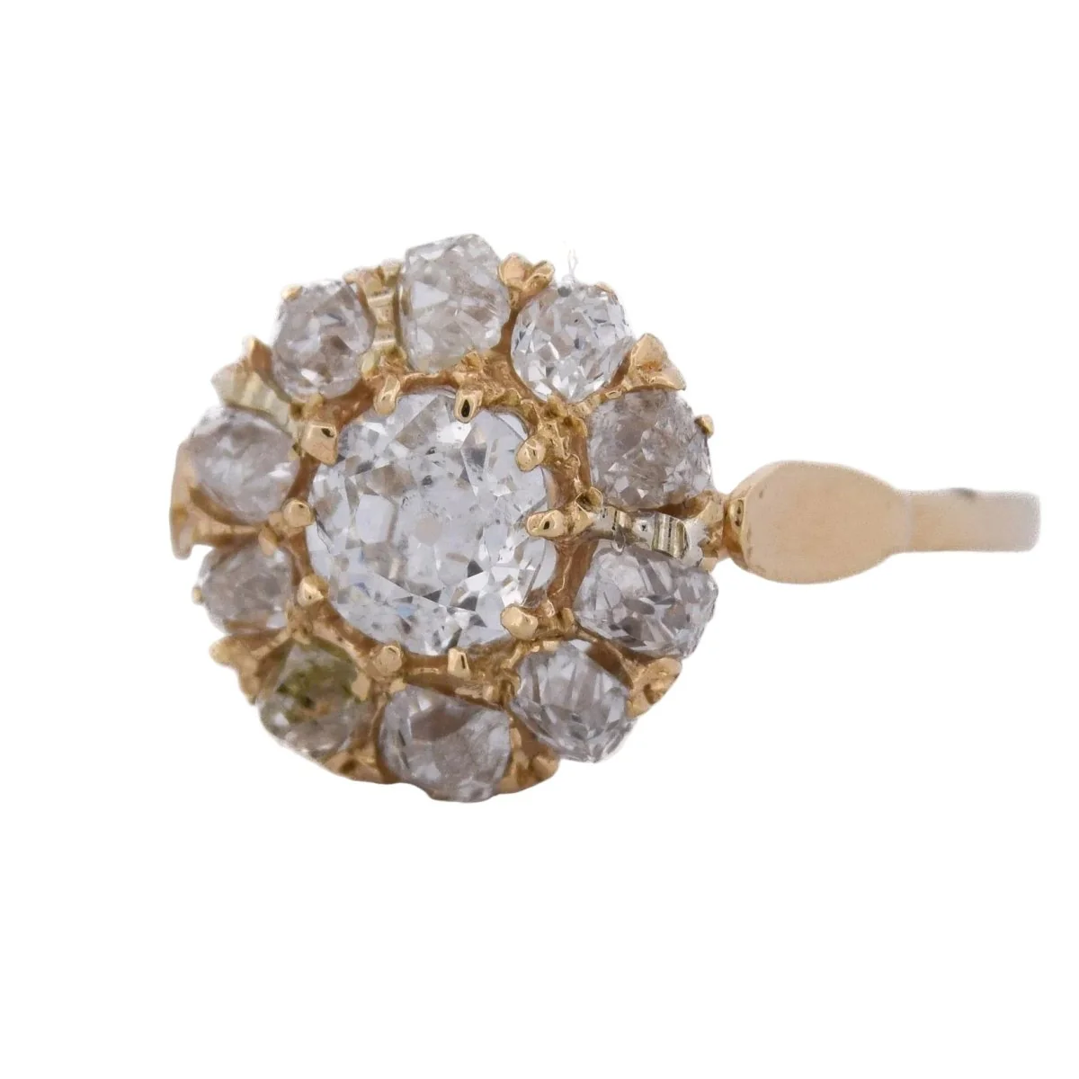 Bague Marguerite en or jaune et diamants - Image 3