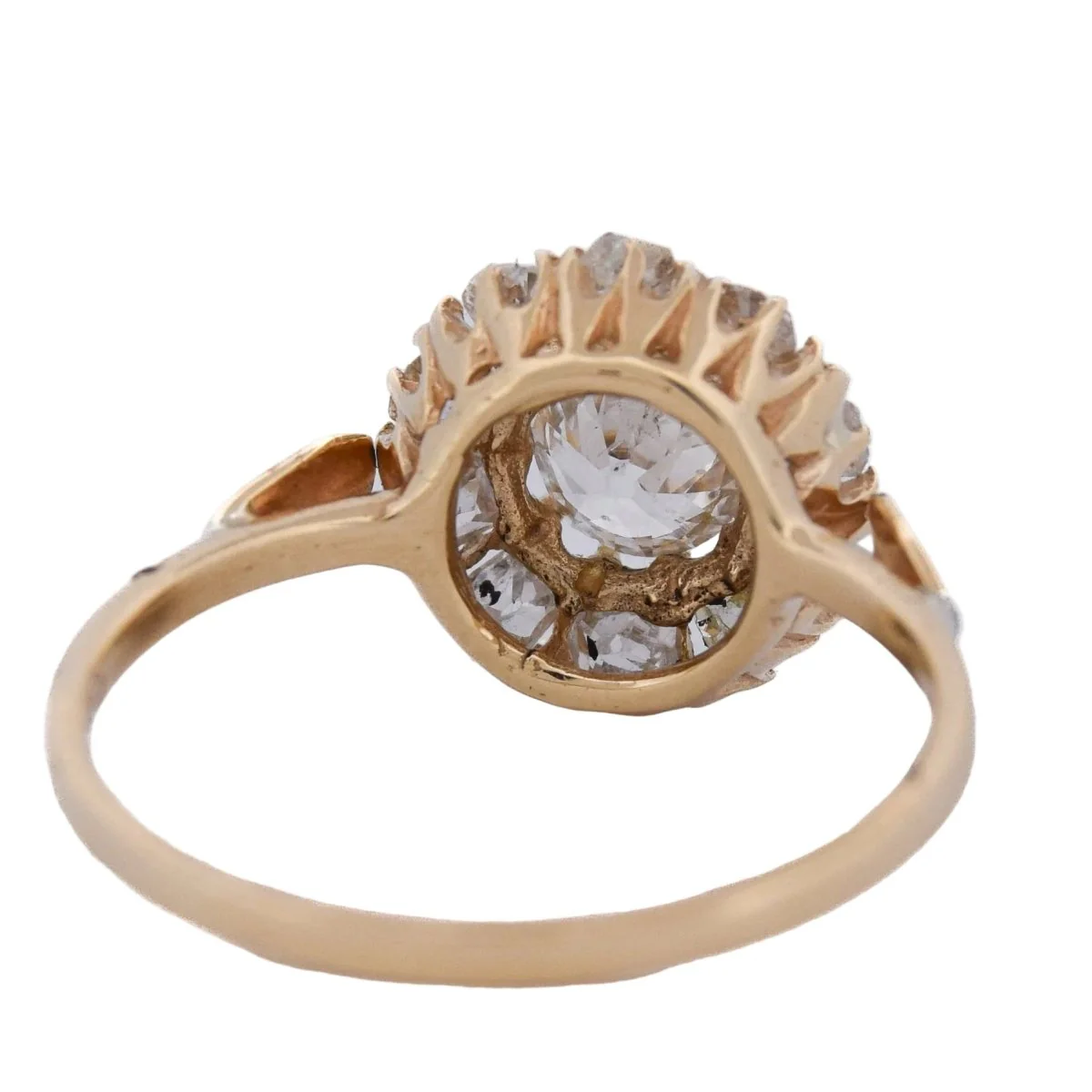 Bague Marguerite en or jaune et diamants - Image 5