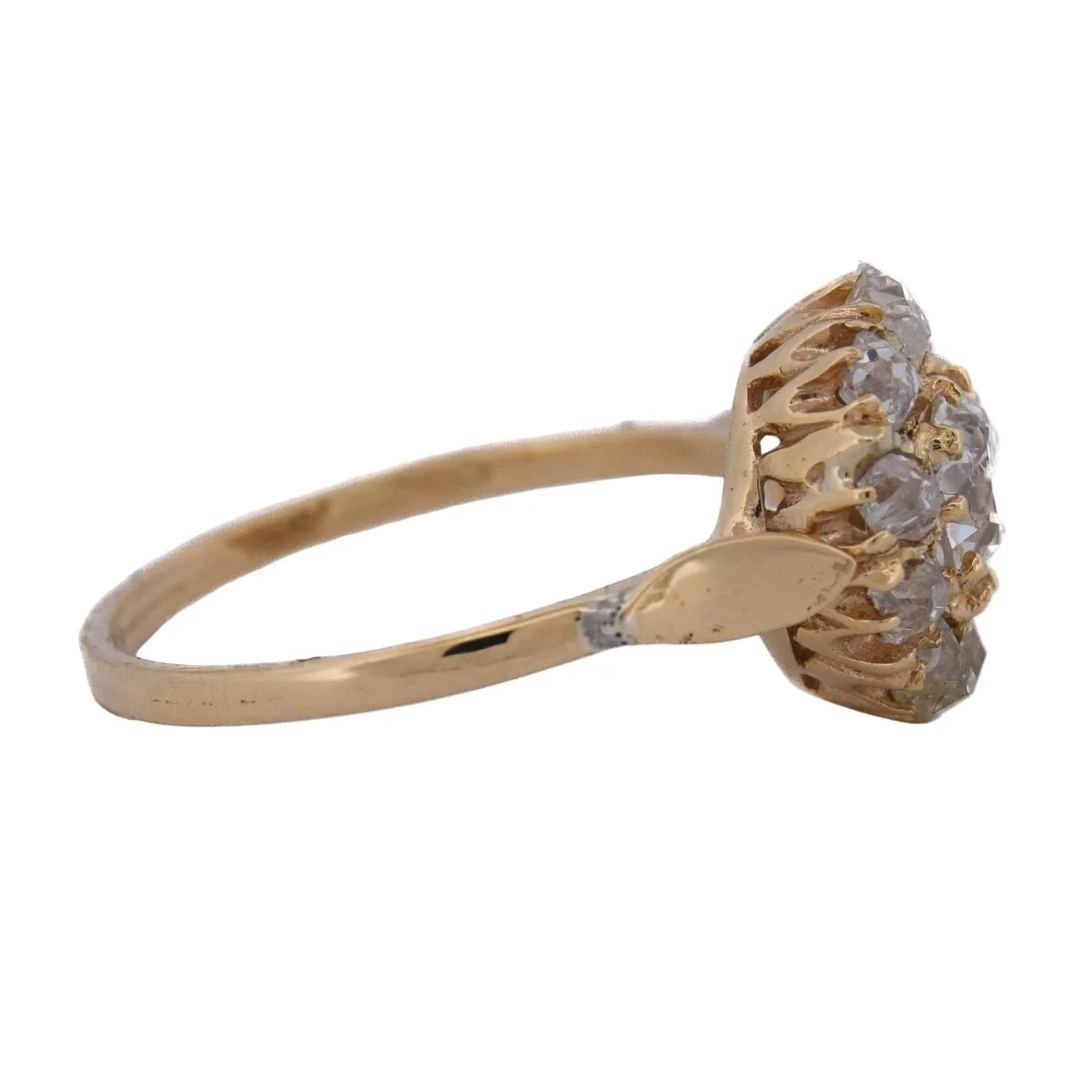 Bague Marguerite en or jaune et diamants - Image 6