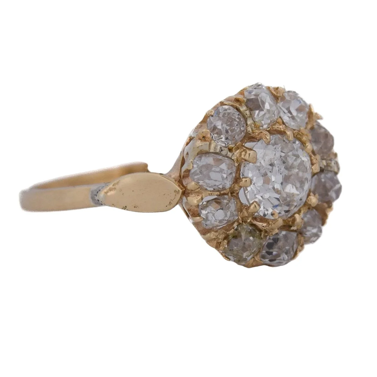 Bague Marguerite en or jaune et diamants - Image 7