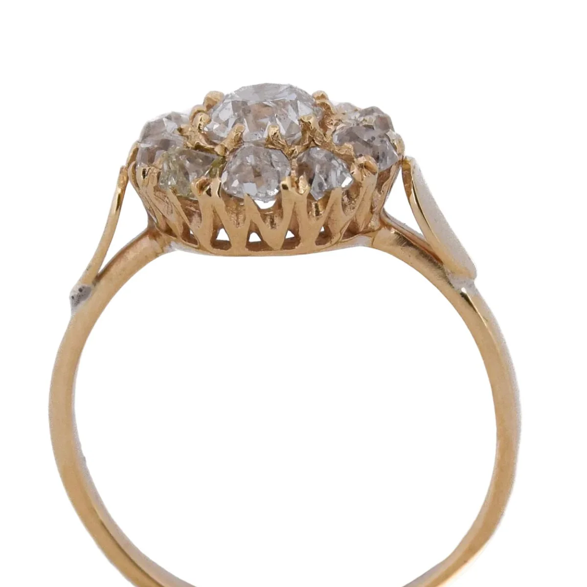 Bague Marguerite en or jaune et diamants - Image 8