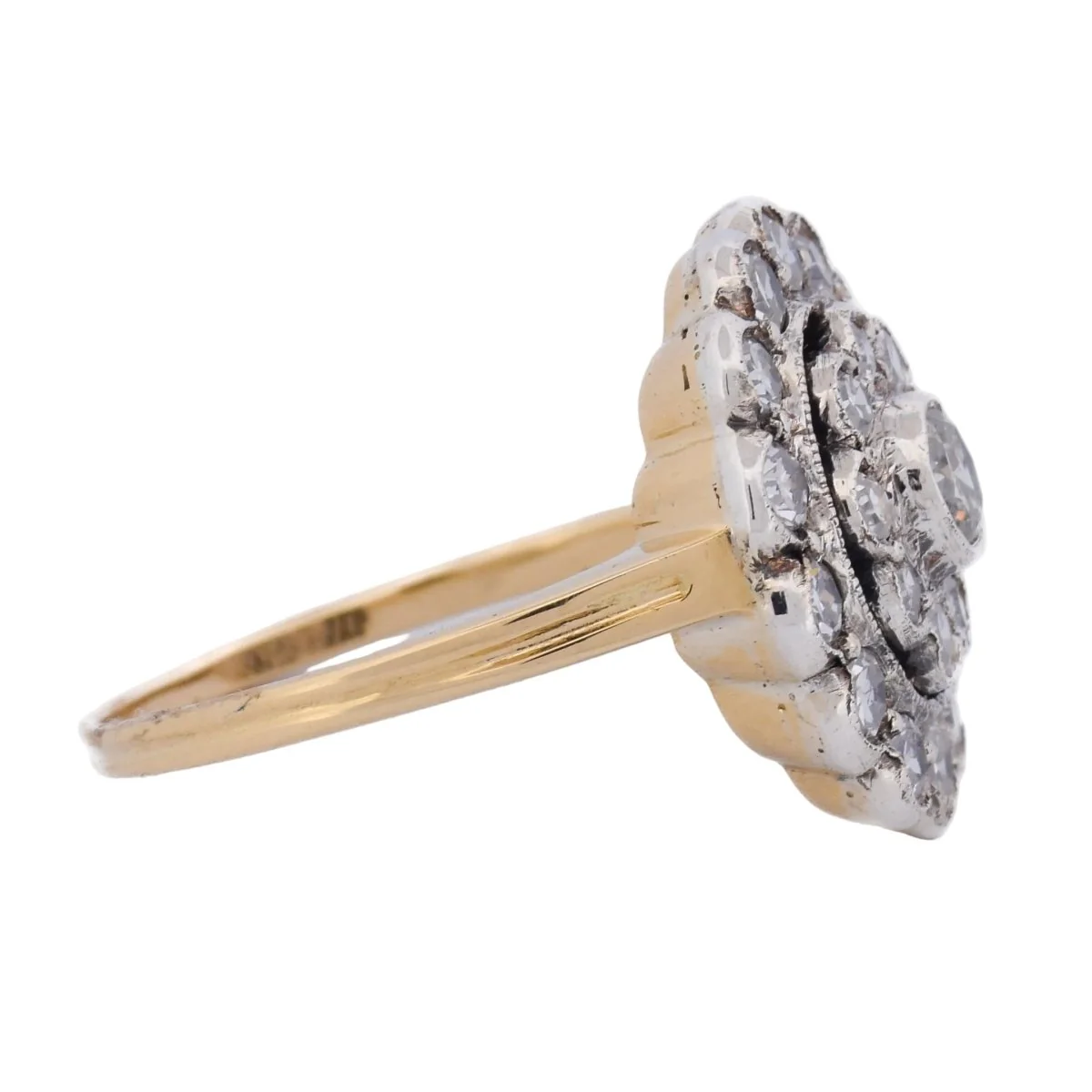 Bague Marguerite en or jaune et diamants - Image 6