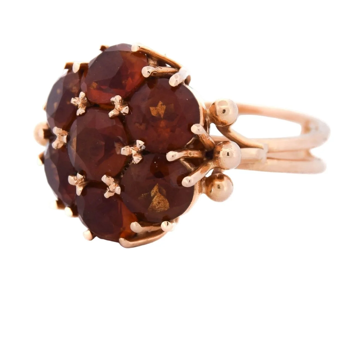 Bague Marguerite en or jaune et quartz - Image 3