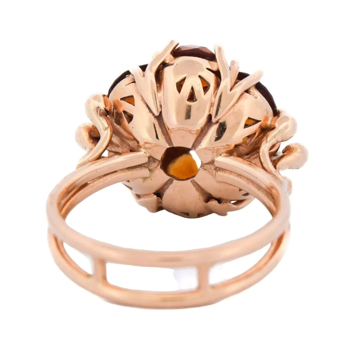 Bague Marguerite en or jaune et quartz - Image 5