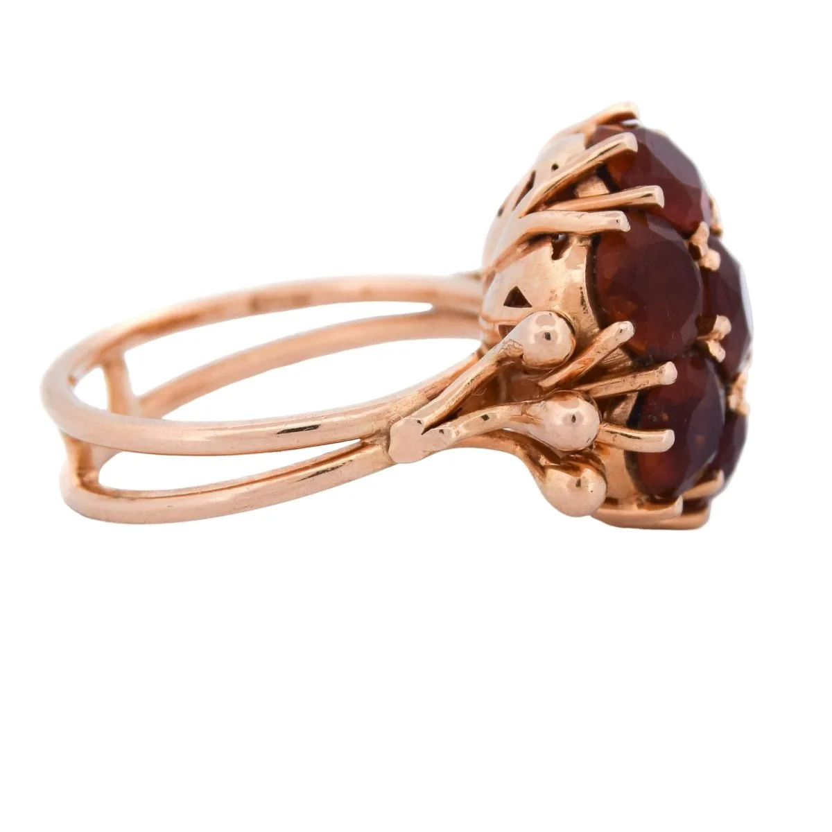 Bague Marguerite en or jaune et quartz - Image 6