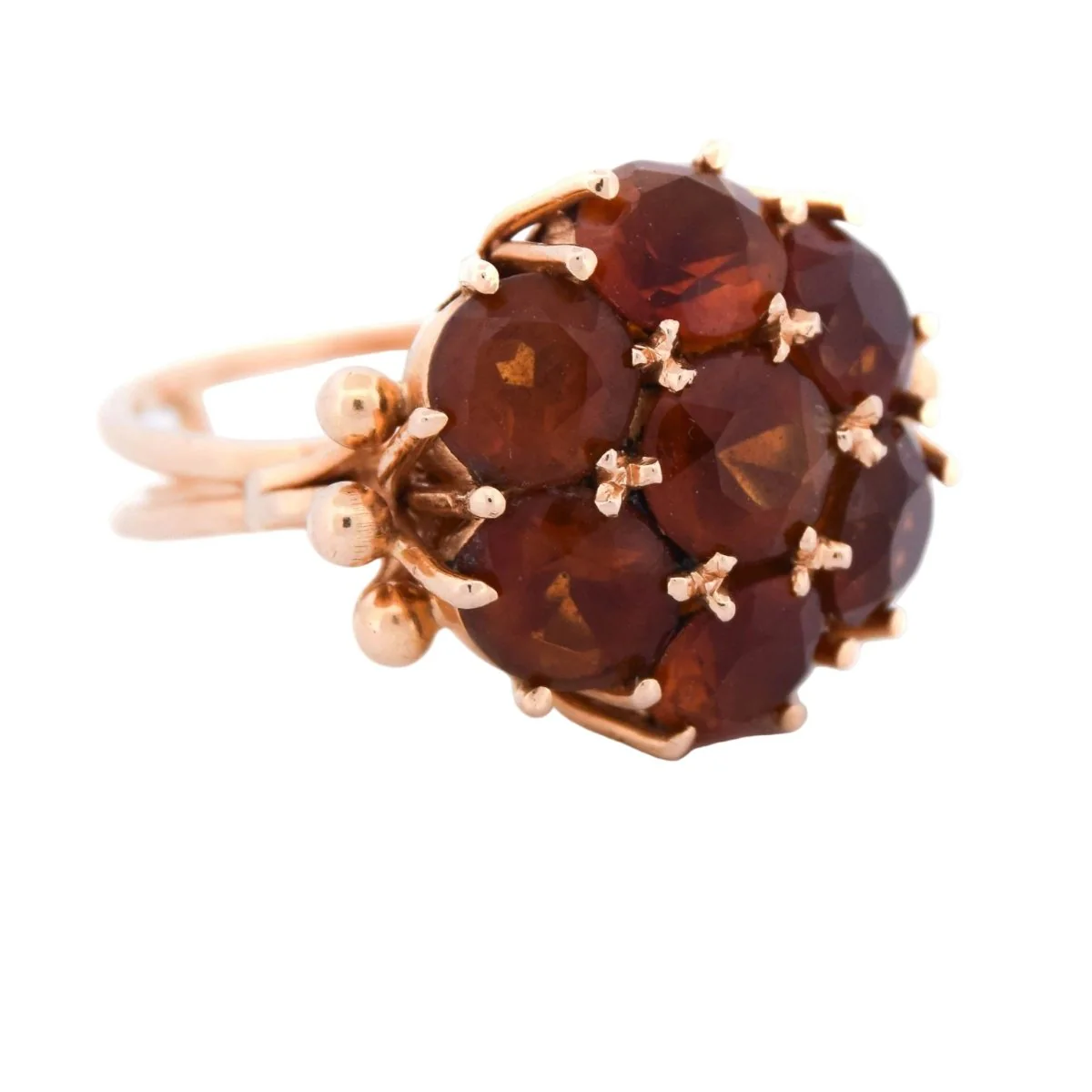 Bague Marguerite en or jaune et quartz - Image 7