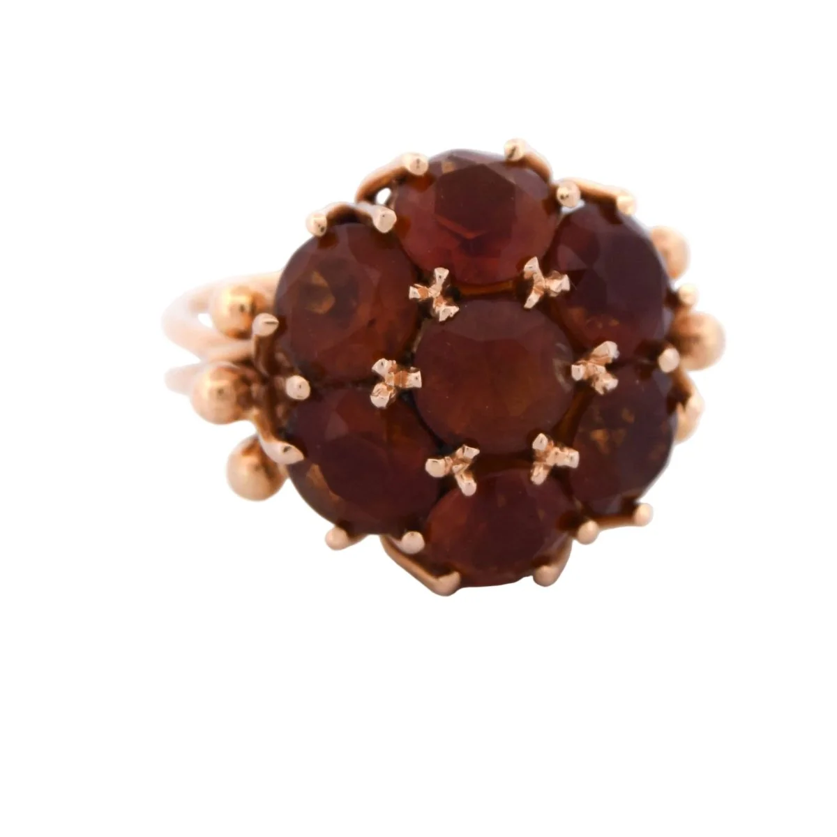 Bague Marguerite en or jaune et quartz - Image 8