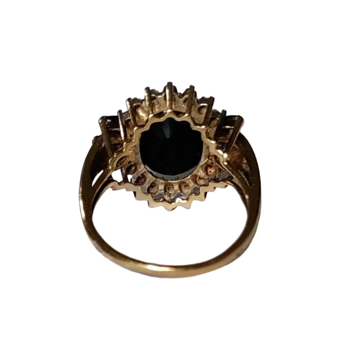 Bague Marguerite en or jaune, saphirs et diamants - Image 15