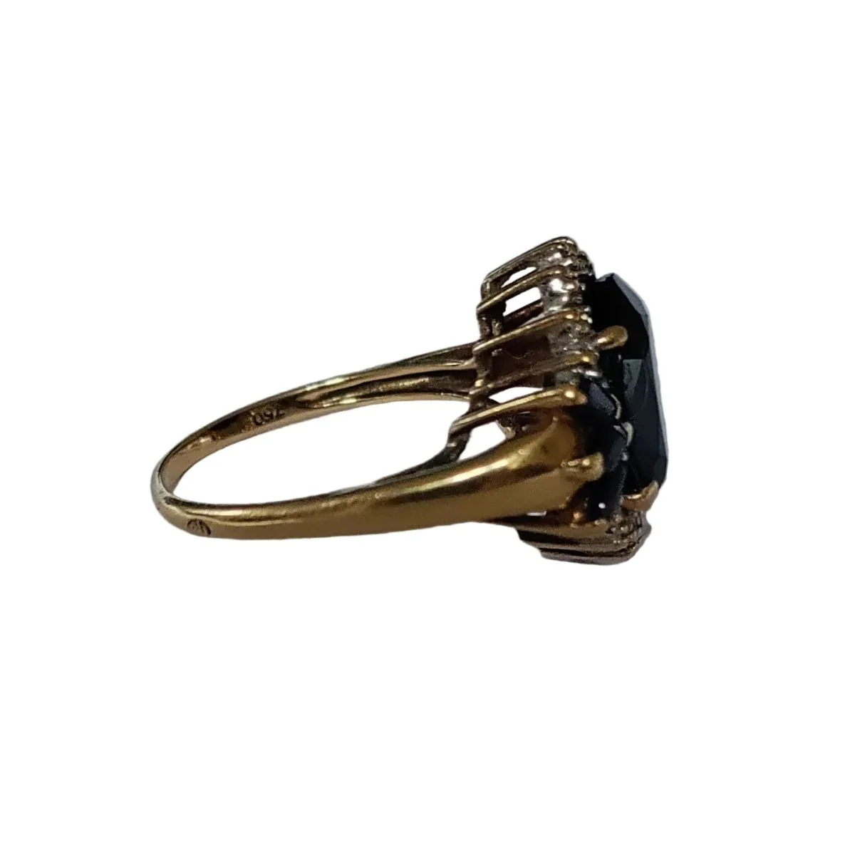 Bague Marguerite en or jaune, saphirs et diamants - Image 16