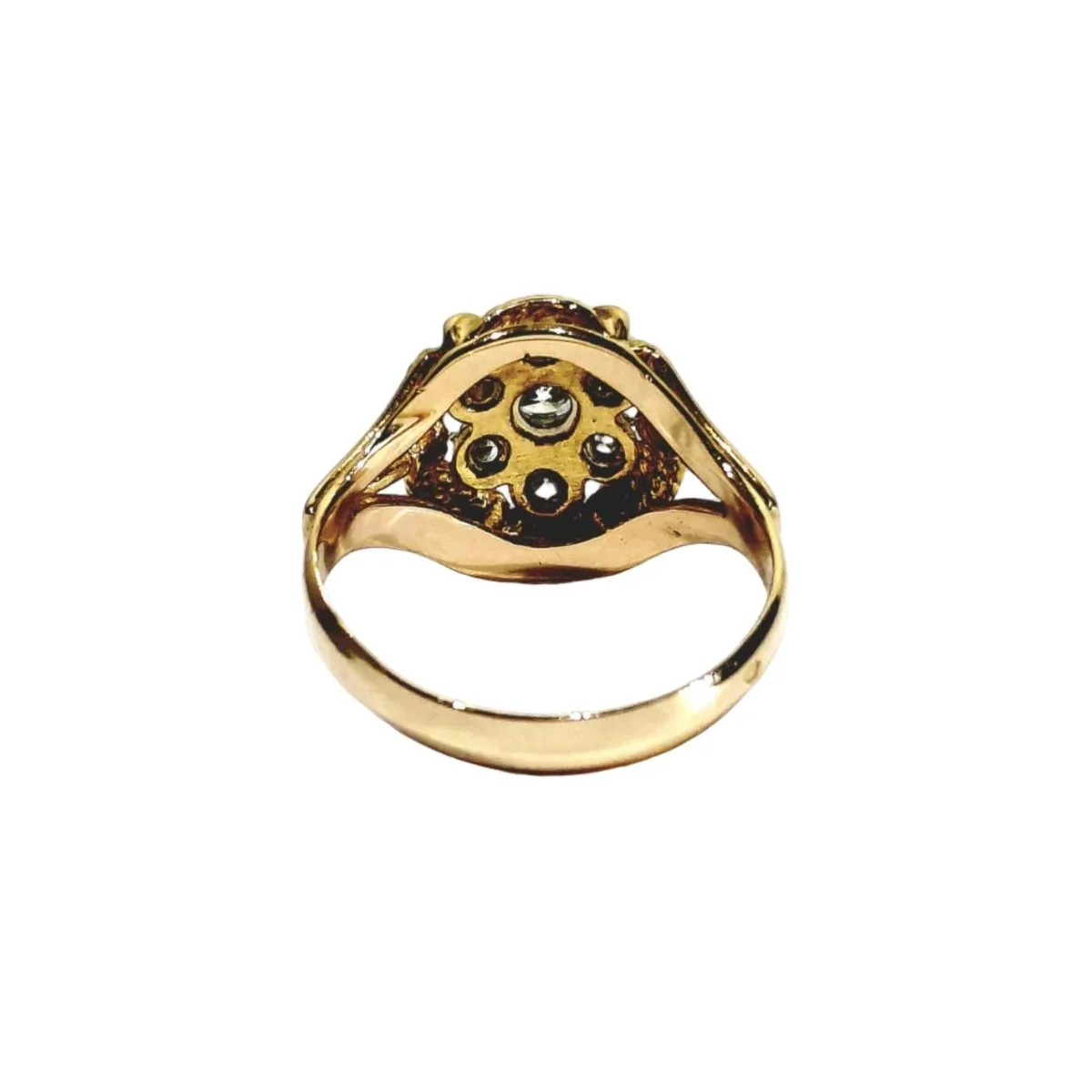 Bague Marguerite en or rose et diamants - Image 5