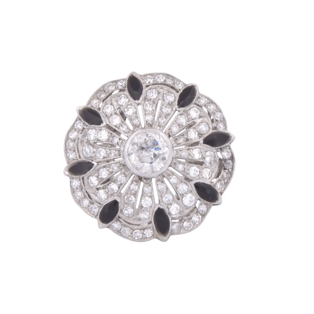 Bague Marguerite en platine et diamants