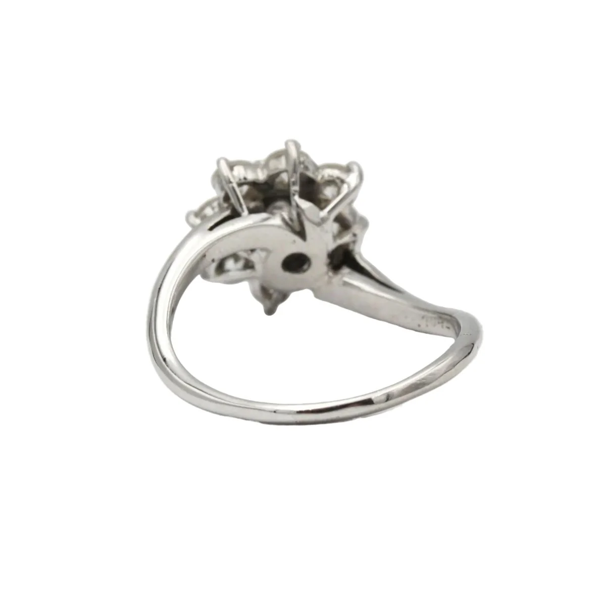 Bague Marguerite en platine et diamants - Image 5
