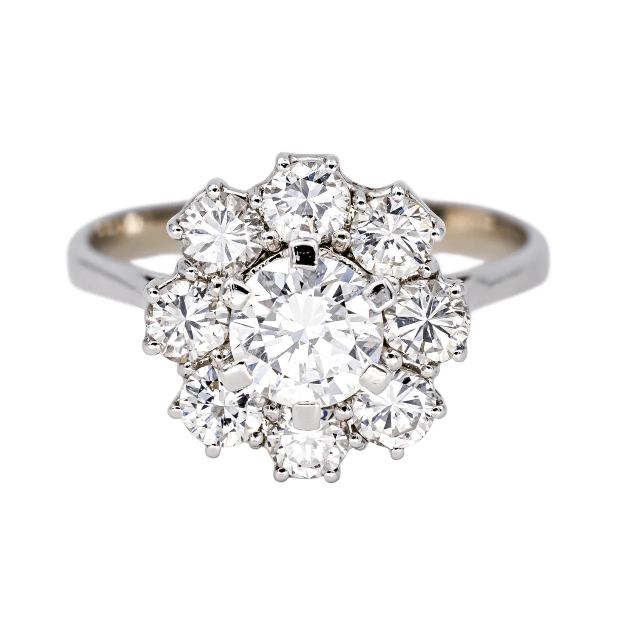 Bague Marguerite en or blanc et diamants