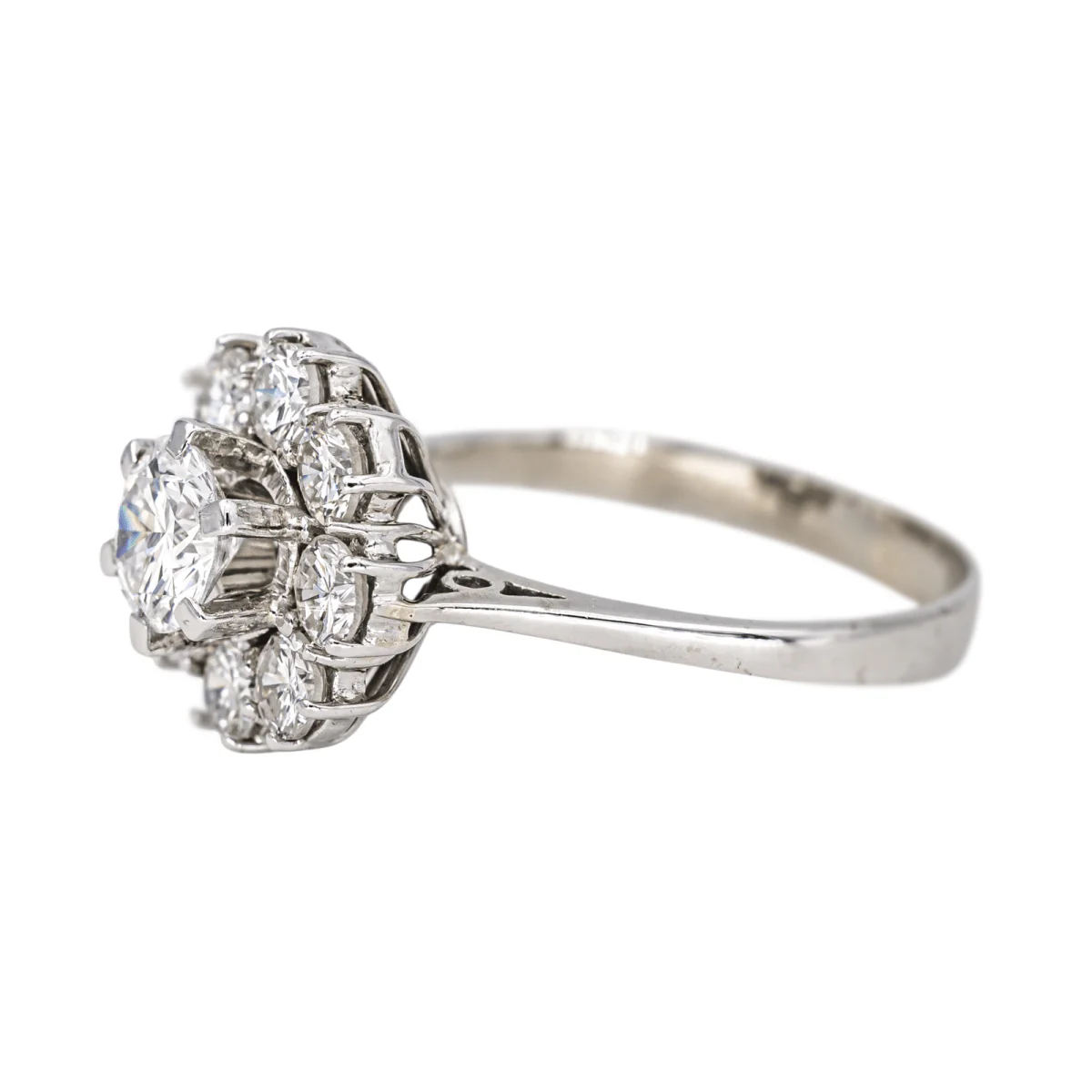 Bague Marguerite en or blanc et diamants - Image 4