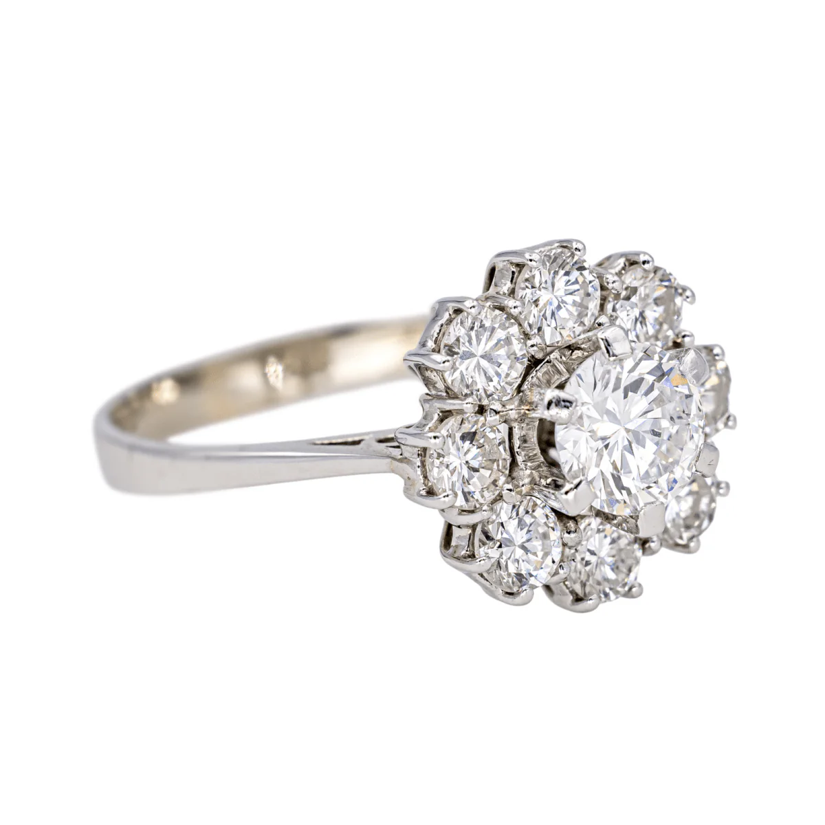 Bague Marguerite en or blanc et diamants - Image 6