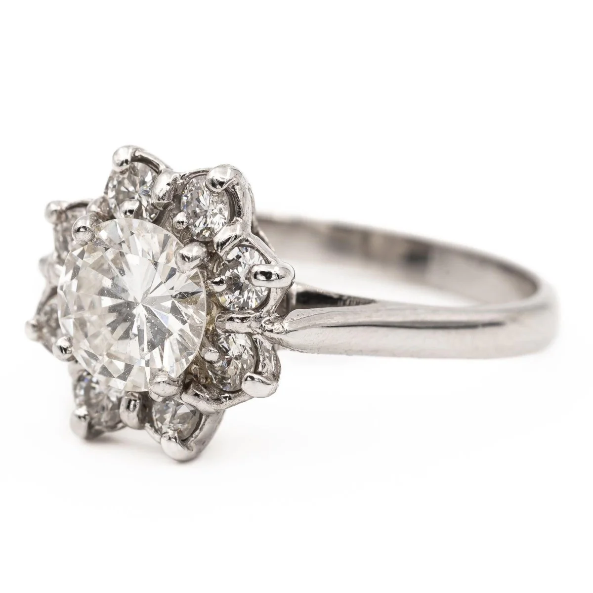 Bague Marguerite Or blanc Diamant - Image 3