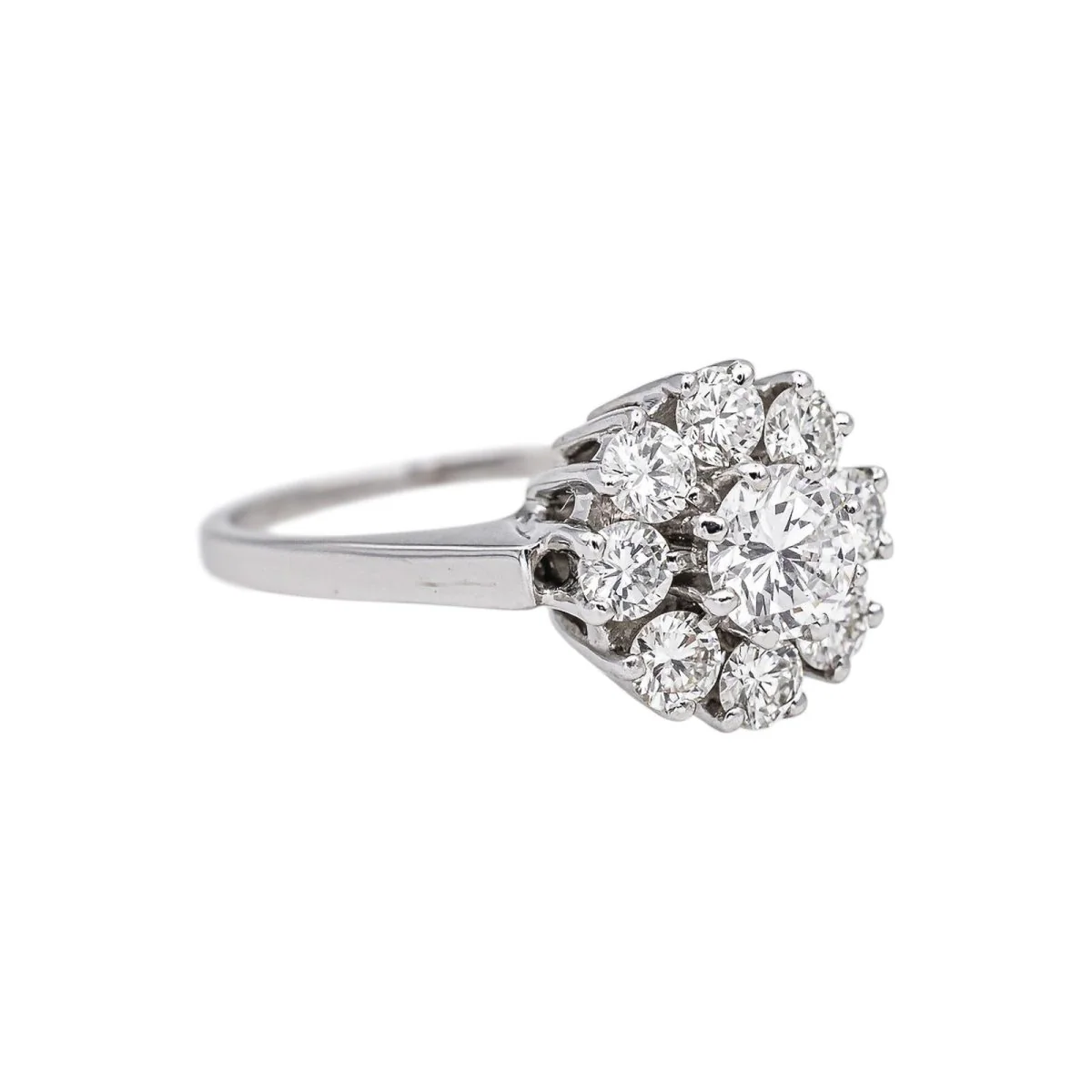 Bague Marguerite en or blanc et diamants - Image 6