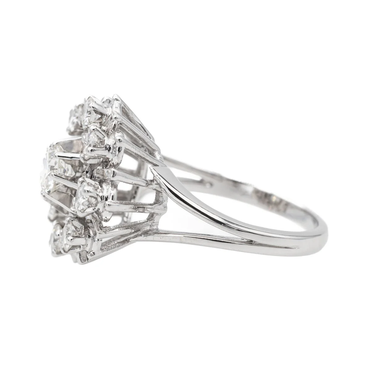 Bague Marguerite Or blanc Diamant - Image 4