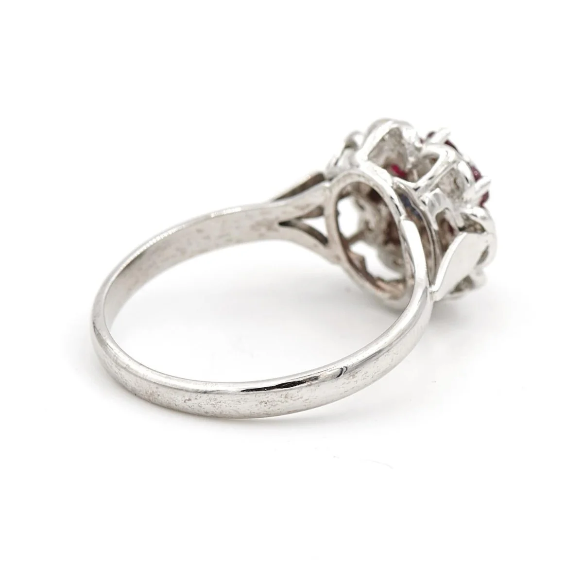 Bague Marguerite Or blanc Saphir - Image 7