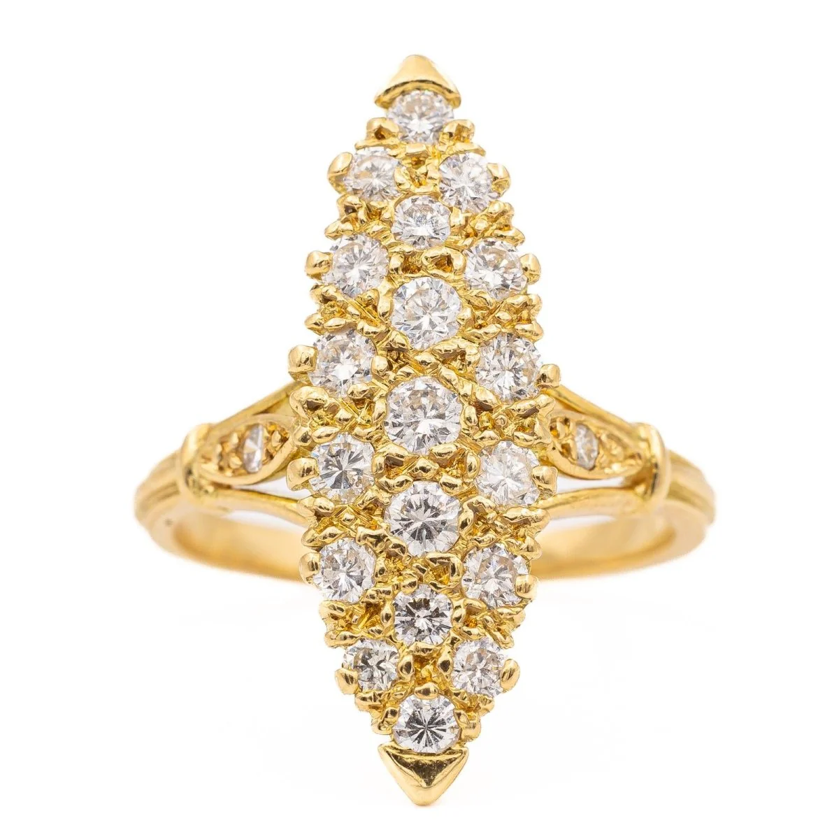 Bague Marguerite Or jaune Diamant