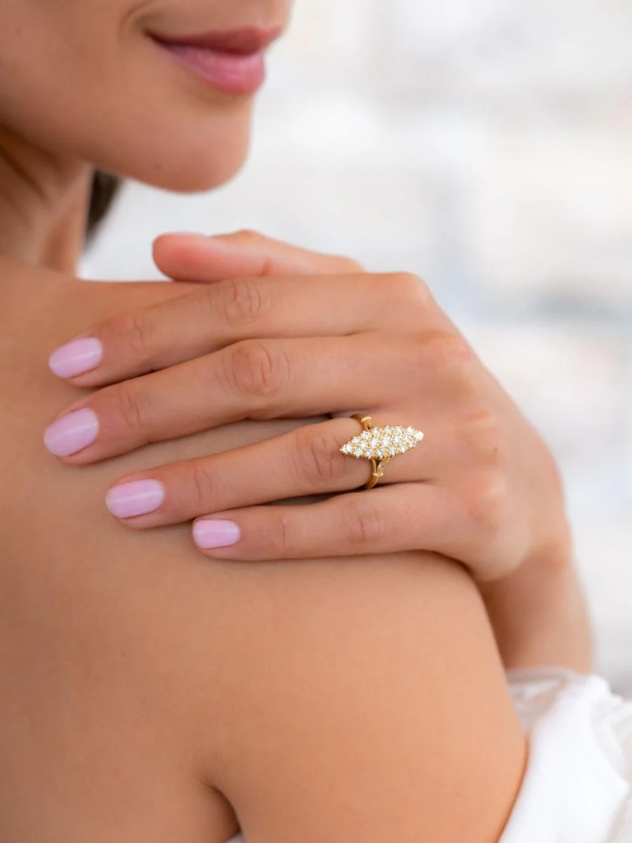 Bague Marguerite Or jaune Diamant - Image 2