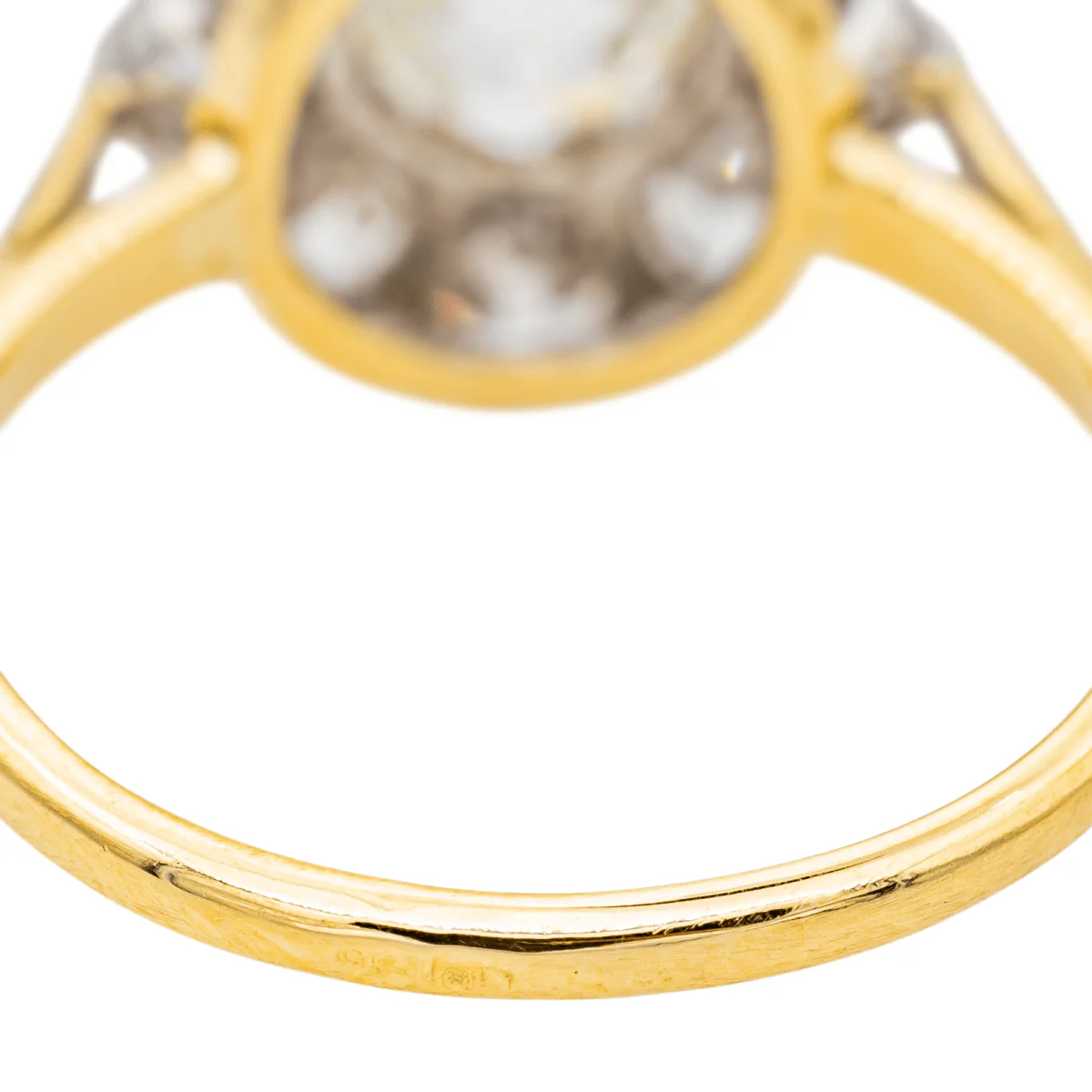 Bague Marguerite en or jaune, platine et diamants - Image 7