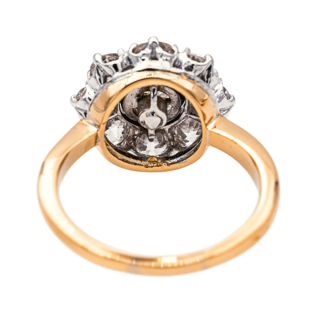 Bague Marguerite en or rose, platine et diamants - Image 5