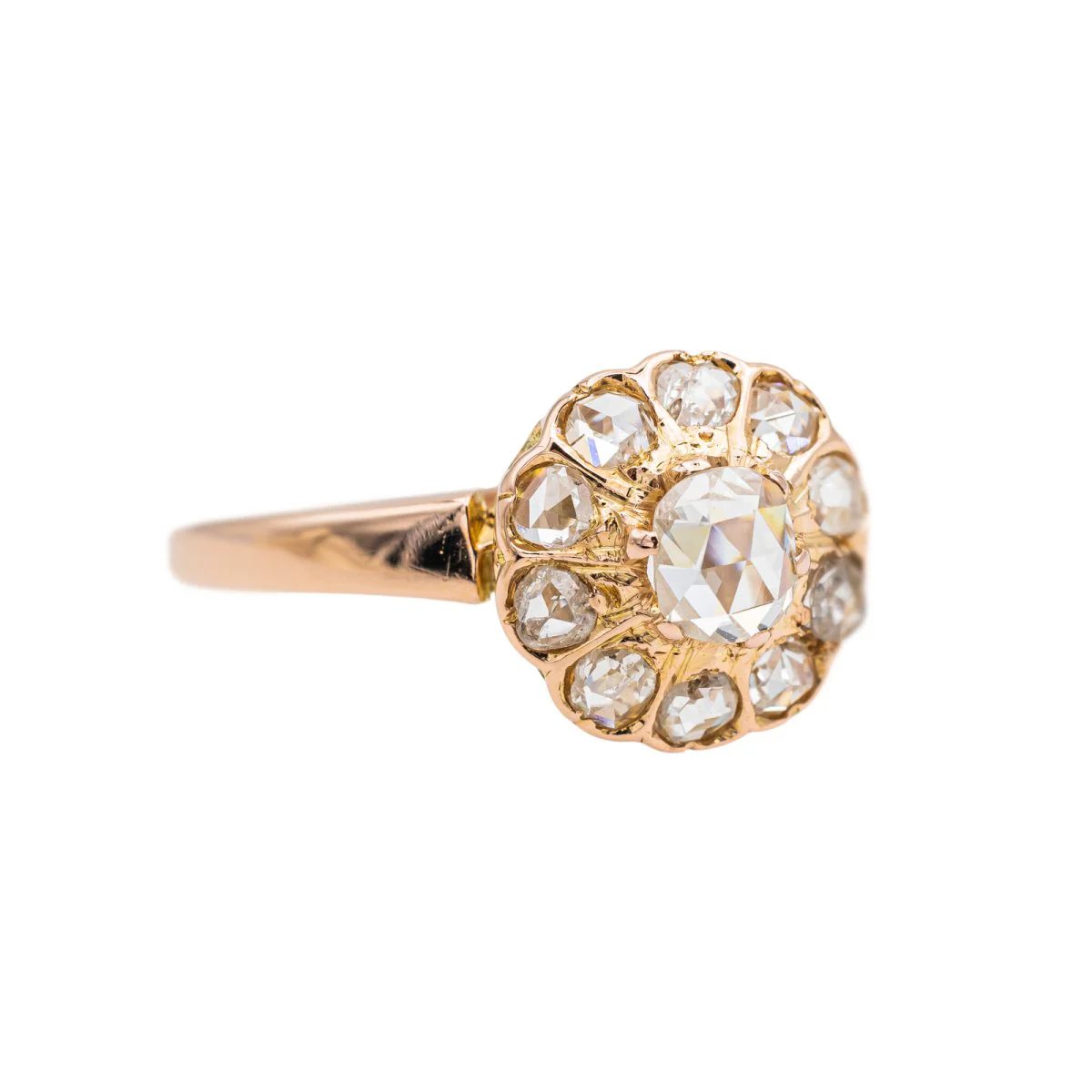 Bague Marguerite Or rose Diamant - Image 6