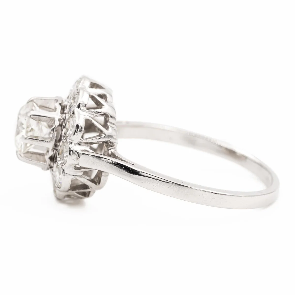 Bague Marguerite Platine Diamant - Image 4
