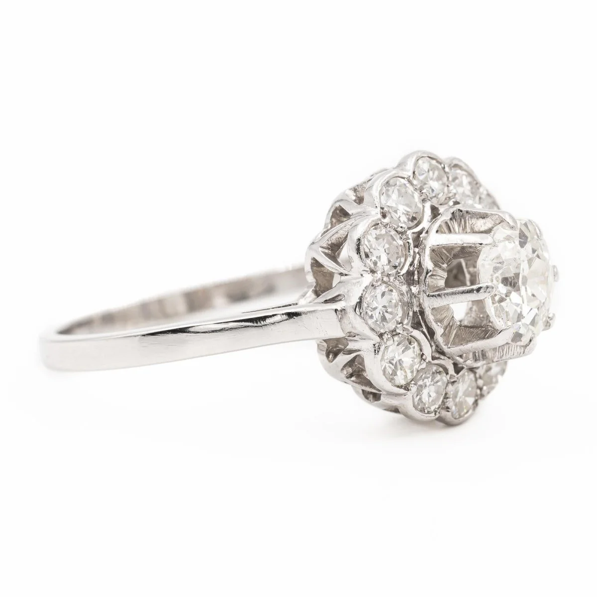 Bague Marguerite Platine Diamant - Image 7