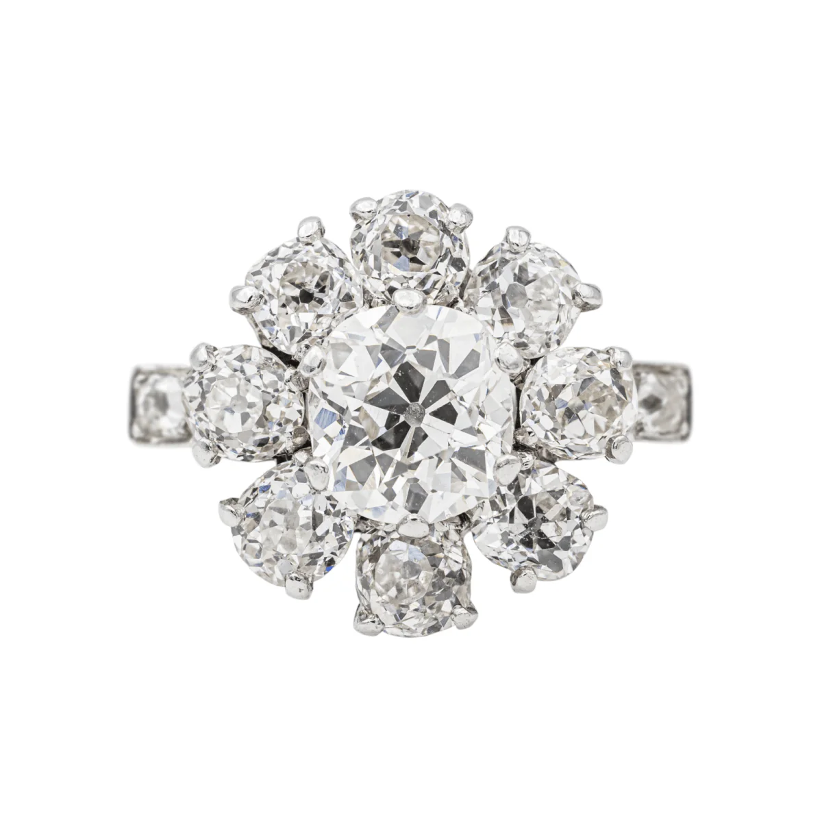 Bague Marguerite Platine Diamant