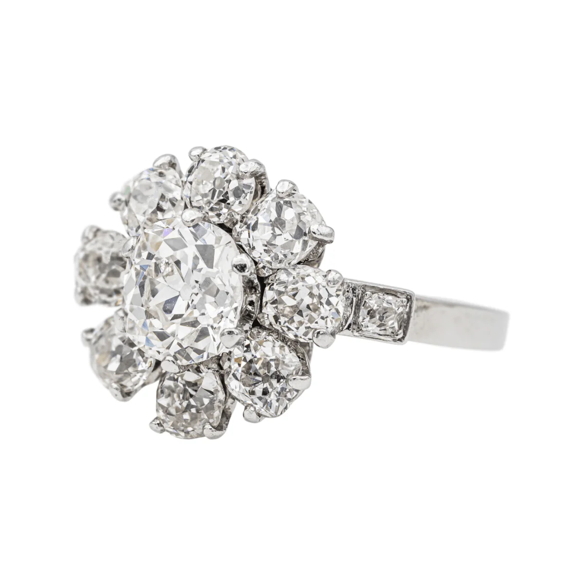 Bague Marguerite Platine Diamant - Image 3