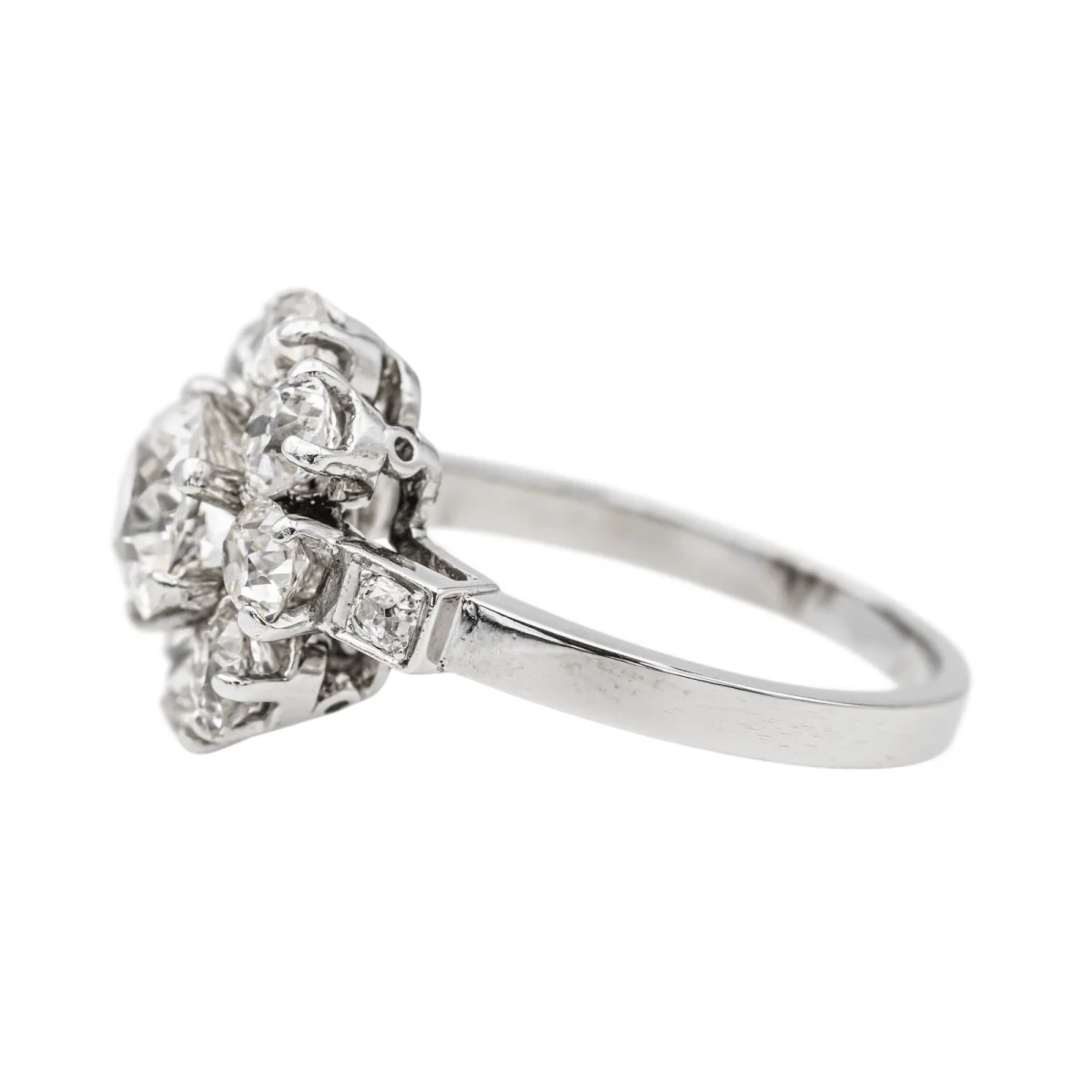 Bague Marguerite Platine Diamant - Image 4