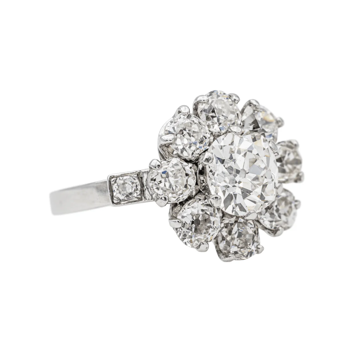 Bague Marguerite Platine Diamant - Image 5