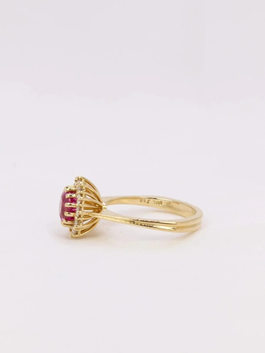 Bague marguerite saphir rose 1,3 ct - Image 4